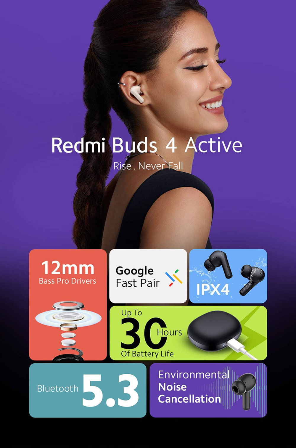 هندزفری بلوتوثی شیائومی Redmi Buds 4 Active